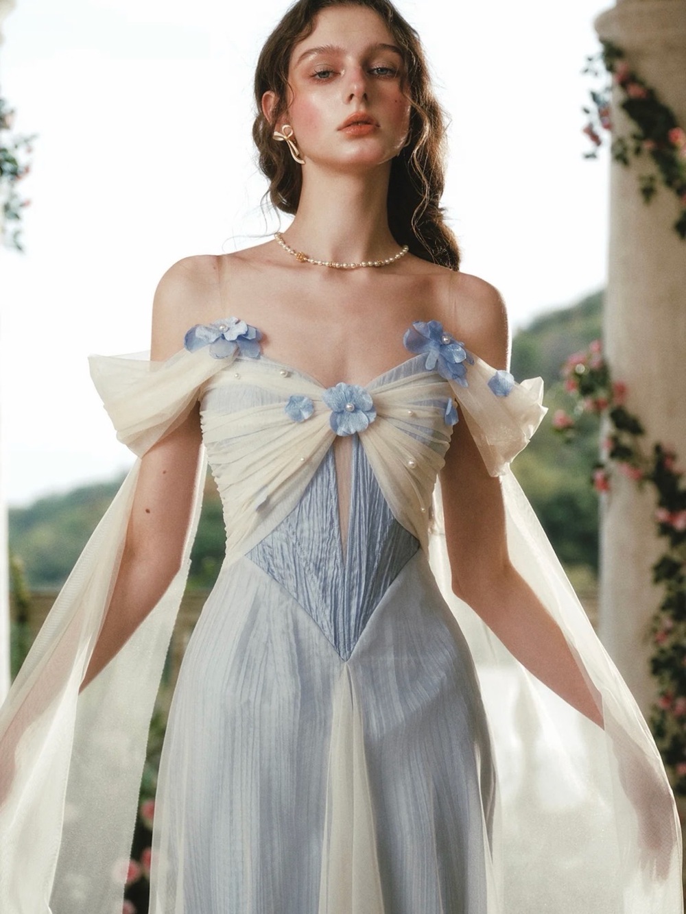 NEW LaceMade Blue Iris Bird Corset Dress Size S - Picture 11 of 12